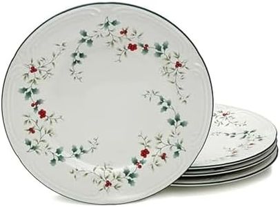 Pfaltzgraff Winterberry 10-1/2-Inch Dinner Plates, Set of 4, White