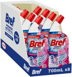 Bref Power Active Gel Flower Blossom Toilet Cleaner 700ml x 8