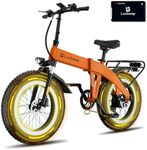 Luckeep Electric Bike for Adults1200W Peak Motor 28MPH,20'' x 4.0 Fat Tire Electric Bicycle Foldable,48V 720WH Battery 60 Miles Folding Ebikes for Adults with NFC Unlock,Anti-Theft, 7-Speed & UL 2849