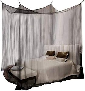 Foldable Mosquito Net, Canopy Mosquito Net, Folding Universal Size for Full to King Size Bed Covering Beds(Black)