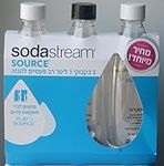 Sodastream 1l Carbonating Bottles - Fit to Source/Genesis deluxe Makers (Three Pack) (Black + White) by SodaStream