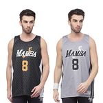 AKIBA Reversible Sublimation Print Basketball Unisex Jersey (40) Black