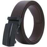 Labnoft Men's Pu Leather Auto Lock Belt (Brown,BELT-035-TX-Brown)