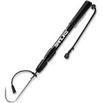 SANLIKE Telescopic Fish Gaff with Stainless Sea Fishing Spear Hook Tackle, Soft Handle Aluminium Alloy Pole for Saltwater Offshore Ice Tool