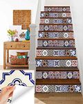 Mi Alma Tile Stickers 24 PC Set Authentic Traditional Talavera Tiles Stickers Bathroom & Kitchen Tile Decals Easy to Apply Just Peel & Stick Home Decor 6x6 Inch (Bathroom Tiles S1)