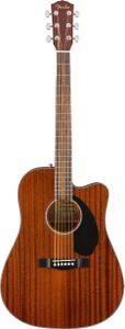 Fender CD-60SCE Electro-Acoustic Guitar – Cutaway, Natural Finish