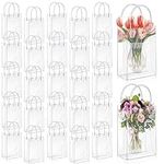 50 Pcs Clear PVC Gift Bags with Han