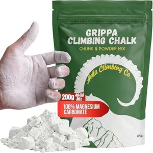 Avila Climbing Co. Climbing Chalk 200g Chunky & Powder, Performance Friction Gymnastics Chalk 100% Magnesium - Ultra Grip for Lifting, Rock Climbing, Gym, Weights & More! Long Lasting & Skin Friendly