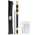 Mad About REC05 Descant Recorder, Soprano School Recorder with Bag, Cleaning Rod and Fingering Chart, Black & Ivory