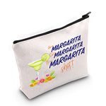 LEVLO Funny Margarita Cosmetic Bag Margarita Lover Gift One Margarita Two Margarita Three Margarita Shot Make up Zipper Pouch Bag For Women Girls, Margarita Bag