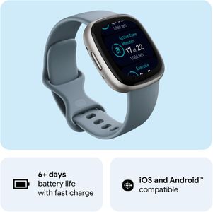 Fitbit Versa 4 Smartwatch – Waterfall Blue Fitness Tracker