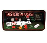 Texas Holdem Poker Set In Metal Tin