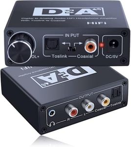 Tobo DAC Digital to Analog Converter SPDIF Optical Toslink Coaxial to Analog Stereo Left/Right RCA 3.5mm Jack Audio Adapter with Bidirectional Switch Compatible with X-box HD DVD Sky Blu-Ray-TD-462H.