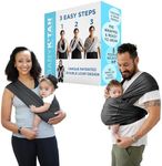 Active Yoga Baby K'tan Baby Carrier Wrap: #1 Easy Pre-Wrapped Baby Sling | Soft Yoga Fabric | UVA/UVB Infant Sun Protection | Breathable Quick Drying | Newborn to Toddler up to 35lb (See Size Chart)