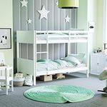 Junior Vida Gemini Bunk Bed Detachable Kids Children Single 3ft Bed Frame Pine Wood (White)