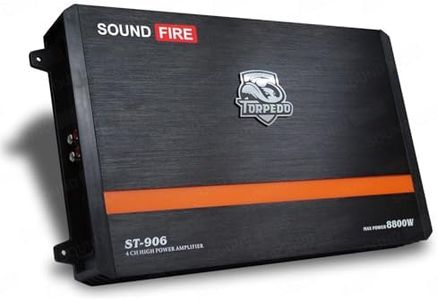 SOUND FIRE ST-906 4 CHANNEL TORPEDO SERIES 8800W MAX POWER OUTPUT HIGH POWER MOSFET CLASS AB CAR AMPLIFIER