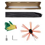 Flexible Chimney Sweep Kit 39ft Rotary Chimney Cleaning Kit Chimney Brush Kit with Reinforced Nylon Rods (12 Rods)