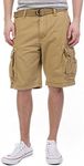 Unionbay Men's Survivor Belted Cargo Short, Rye, 32