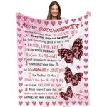 Goddaughter Gifts for Girls To My Goddaughter Throw Blankets from Godmother Godfather Soft Fleece Flannel Birthday Baptism Christening Inspirational Best Goddaughter Gifts from Godparents, 130x152 cm