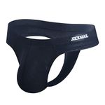 JOCKMAIL Mens Jockstrap Underwear Jock Straps Male Athletic Supporters Men Sport Underwear (as8, alpha, x_l, regular, regular, Black)