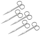 STT IRSTR5 Iris Micro Dissecting Lab Scissors, Fine Point Straight Pack of 5