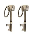kwmobile Bottle Opener Key Keychain (Set of 2) - Keychains Shaped Like Keys to Open Beer Bottles, Soda Tops, Soft Drinks - Bronze