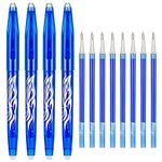 Rocket-book Erasable Pens Blue Ink Gel Pens for Writing 0.5mm Fine-point colored Eraser Pens (Blue)