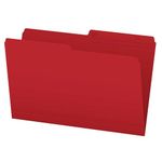 Pendaflex File Folders, 1/2 Cut Tab, Legal Size, Red, Durable Paper Stock, Box of 100, Ideal for Office/Home/School Organization, Made in Canada, Reversible File Organizers