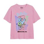 Cotton Soul Disney Monsters Inc Icons Girls T Shirt, Light Pink, 3-4 Years