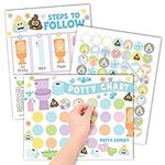 Doodle Sticker Chart for Kids Potty Training Chart for Toddlers Boys - Potty Chart for Girls with Stickers, Potty Training Sticker Chart for Girls Potty, Potty Chart for Boys with Stickers