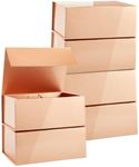 Stockroom Plus 6 Pack Magnetic Gift Boxes with Lids, 9.5 x 7 x 4 Inches for Birthday, Wedding, Groomsman and Bridesmaid Proposal Box (Rose Gold)