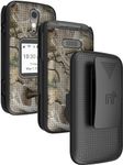 Case with Clip for Jitterbug Flip2, Nakedcellphone [Outdoor Camouflage] Tree Leaf Real Woods Camo Cover with Belt Hip Holster Holder for Jitterbug Flip 2 Phone (aka Lively Flip) (4053SJ7)