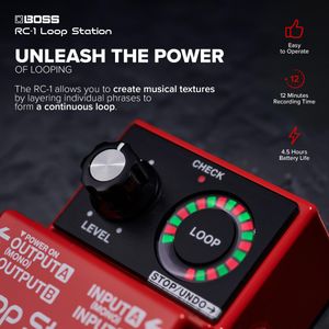 BOSS RC-1 Loop Station Guitar Pedal – Compact Effects Stompbox
