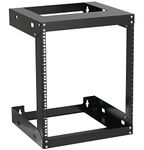 12U Wall Mount Rack Open Frame 19" Server Equipment 18 inches Depth 2 Post Network Cabinet by Tedgetal