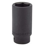 Draper Expert HI-TORQ 1/2" 30mm Deep Impact Socket | 6 Point Hex Socket | Chrome Vanadium Steel Wrench Accessory | 30870