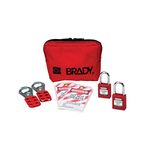 Brady Personal Lockout Pouch Kit, Includes 2 Safety Padlocks