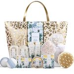 Bath Sets for Women-Spa Luxetique Spa Gift Set,15pcs Jasmine Luxury Bath Gift with Essential Oil, Bubble Bath, Body Butter, Gifts for Mum, Womans Gift Sets,Birthday Gifts for Her, Christmas Gifts