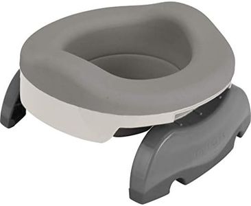 Potette Plus Potty Value Pack: Kalencom 2in1 Potette Plus Portable Potty and Reusable Collapsible Liner for Home Use (White/Gray)