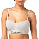 Calvin Klein Women's Bra, Lght Lined Bralette, Grey, L