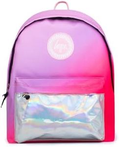 hype school uni casual work hiking day backpacks for kids boys girls teens men and women, Pink, One Size, Casual