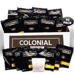 Colonial Coffee Roasters In-Room Hotel Ground Coffee Filter Portion Packs, Dark Roast, 0.50 Ounce (Pack of 50), Use with 4-Cup Drip Coffee Machine