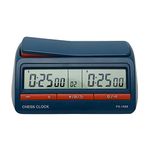 Chess Clock, Digital Chess Timer with Reward & Delay Countdown Function, 3-in-1 Multipurpose Ches-s Clock with Large Seesaw Button for Ches-s and Board Games(COLOR:Blue)