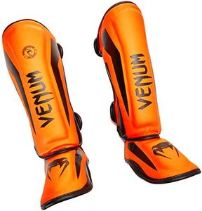 Venum Kids Elite Shinguards, Neo Orange, Small (3-5 Years)