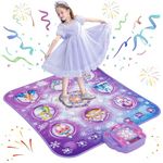 Surelect Dance Mat for 3-12 Year Old Girls – Princess Dance Pad with Wireless Bluetooth, Electronic Music Toy Birthday & Xmas Gifts for Kids and Toddlers Ages 3 4 5 6 7 8 9 10 +