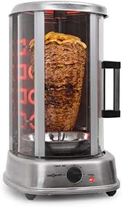 oneConcept Kebap Master - Rôtissoire verticale, Machine à kebab, Grill vertical, puissance max. 1500W (Argent avec Porte)
