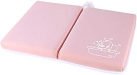 Bath Kneeling Pad - 1.5inch Thick Bath Kneeler Mat Non-Slip Rubber - Foldable Baby Bath Tub Mat for Parents - Large Safety Kneeling Pad for Baby Bathtime, Garden Work, Exercise - Pink