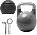 Kettlebell Kings Adjustable Competition Kettlebell - Adjustable Weight from 26 lb to 70 lb - Includes 7 Weight Plates for Strength Training at Home or Gym - Durable Steel Shell for Long-Lasting Use