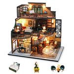 Cuteefun DIY Miniature Dolls House Kit for Adults to Build DIY Mini House Kit with Furniture DIY Miniature House Kit with Tools Make Your Own Craft House Model (Vintage Loft)