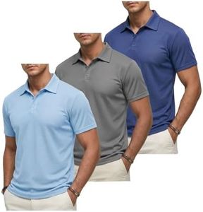 Liloak Mens T Shirts Pack Golf Polos for Men Business Casual Style Multi Pack Tees Short Sleeve Tops