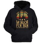 Lontse Middle Earth's Annual,Mordor Fun Run,One Does Not Simply Walk Hoodie Sweatshirt Pullover for Men (Black,3XL)